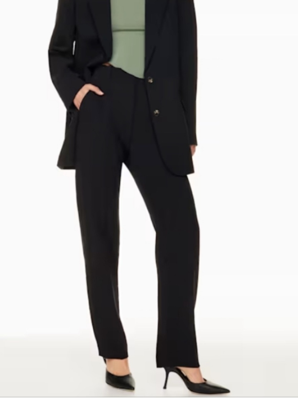 Aritzia Wilfred Chopin Pant Black High Rise Trousers Size 6